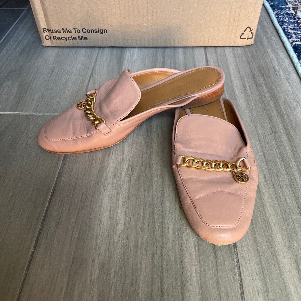Tory Burch nude mules